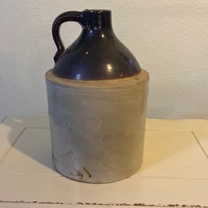 ANTIQUE VINTAGE JUG EARTHENWARE GLAZED MOONSHINE 1 GALLON